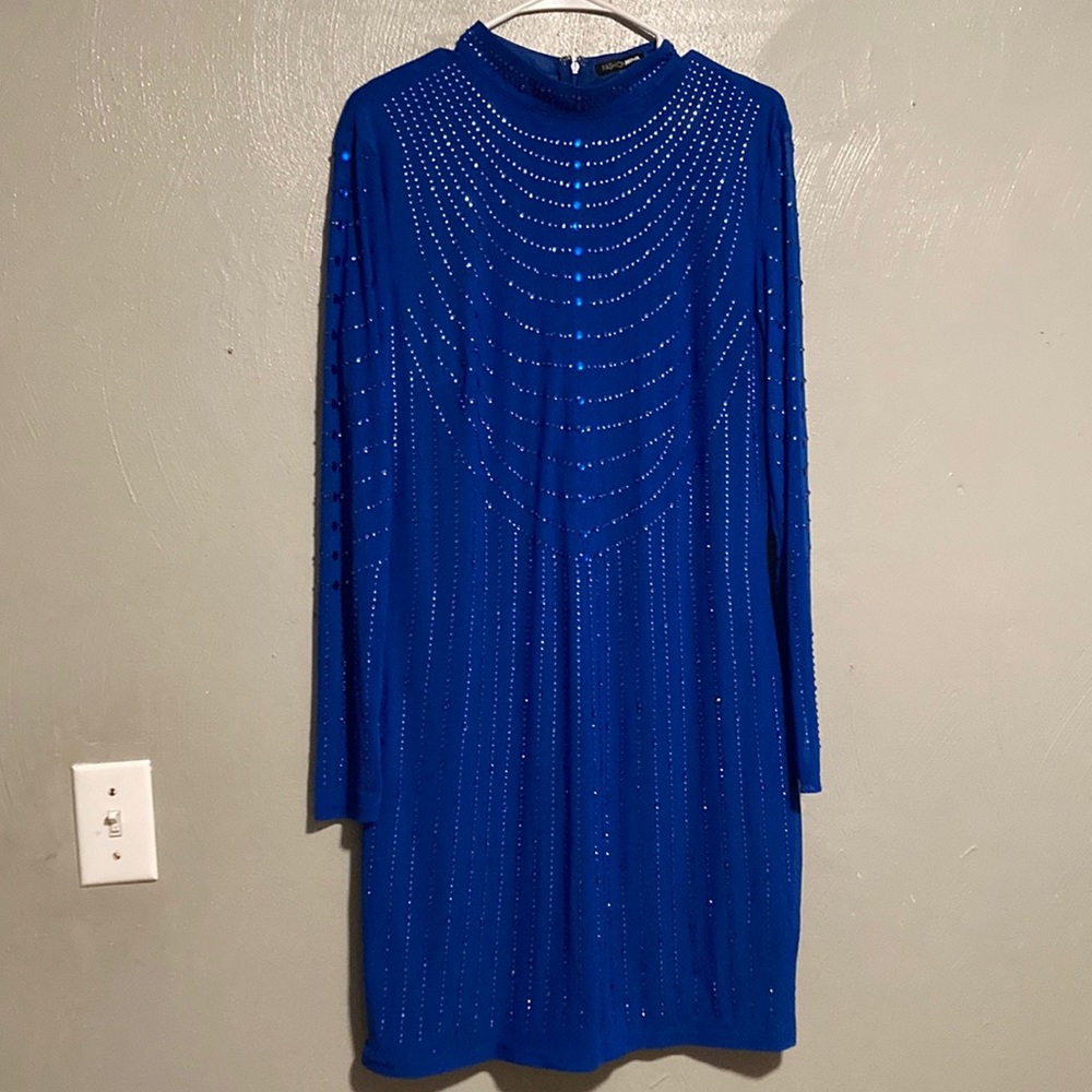 Fashion nova blue mini dress